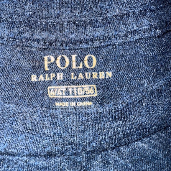 Polo by Ralph Lauren Kids Navy Tee with Red Logo - Picture 2 of 3